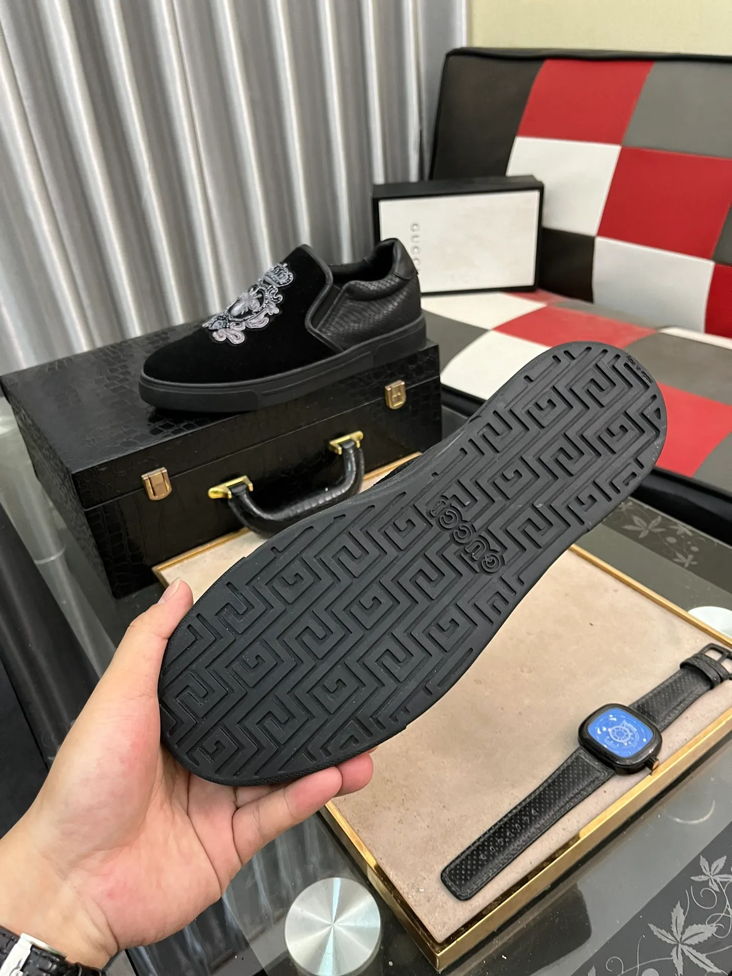 Men's Men's Shoes💰360⌚️⌚️《GUCCI》The latest hot-selling casual shoes, top brand [seduce] luxury~purchase, top~quality. Products sold at the counter [Qiang] The original fabric adopts 3D embroidery technology ➕ Comfortable sheepskin lining, available in 38-443️⃣ styles